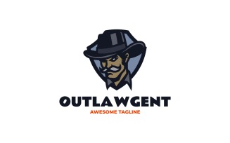 Mascot Gentleman Logo Design 841