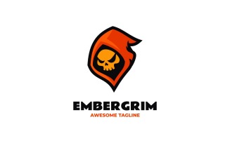 Mascot Grim Reaper Skull Logo Design