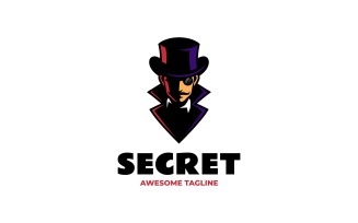 Mascot Secret Agent Logo Design