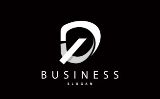 Minimal Initial D Letter Logo Modern V1