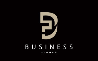 Minimal Initial D Letter Logo Modern V2