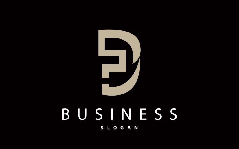 Minimal Initial D Letter Logo Modern V2 Logo Template