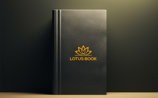 Leather book cover mockup | book cover logo mockup