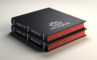 Leather book cover mockup | books cover logo