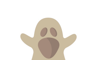Spooky Halloween Ghost Vector Illustration: Ethereal Phantom Clipart Design