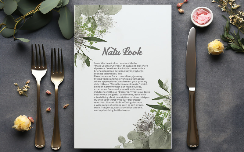 Restaurant menu card mockup design | wedding card mockup Product Mockup