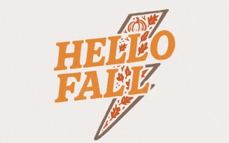 Hello Fall PNG, Fall Shirt PNG, Pumpkin Autumn Leaves Retro Fall PNG Digital Download, Cute Autumn