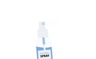 Disinfectant Spray Bottle Vector Illustration for Sanitation Hygiene