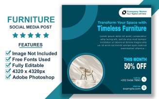 Furniture Clearance Sale Instagram Post Template PSD