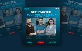 Online Learning Social Media Template