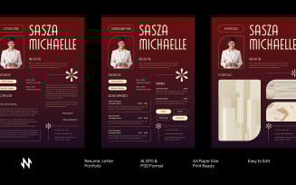 Retro Red Resume Template