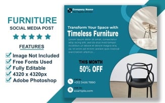 Wooden Furniture Product Showcase PSD Template