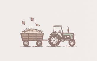 Fall PNG, Autumn PNG, Thanksgiving PNG, Country Harvest Tractor PNG for Sublimation, Farm Life