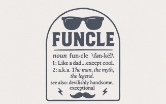 Funcle Like a Dad Except Cool PNG, Funny Shirt, Uncle Shirt, Family Shirt, Man Myth Legend PNG
