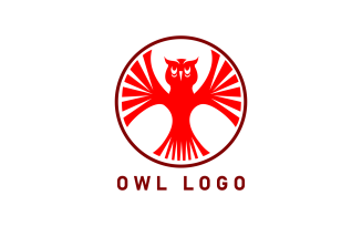 Owl Bird Creative Design Logo Template