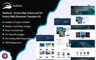 SeaDeck - Cruise Ship Culture and DJ Events Web Elementor Template Kit
