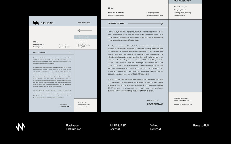 Simple Minimal Letterhead Corporate Identity