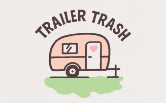 Trailer Trash PNG, Funny Camper Shirt Digital Download, Retro Camping PNG Design, Vintage RV