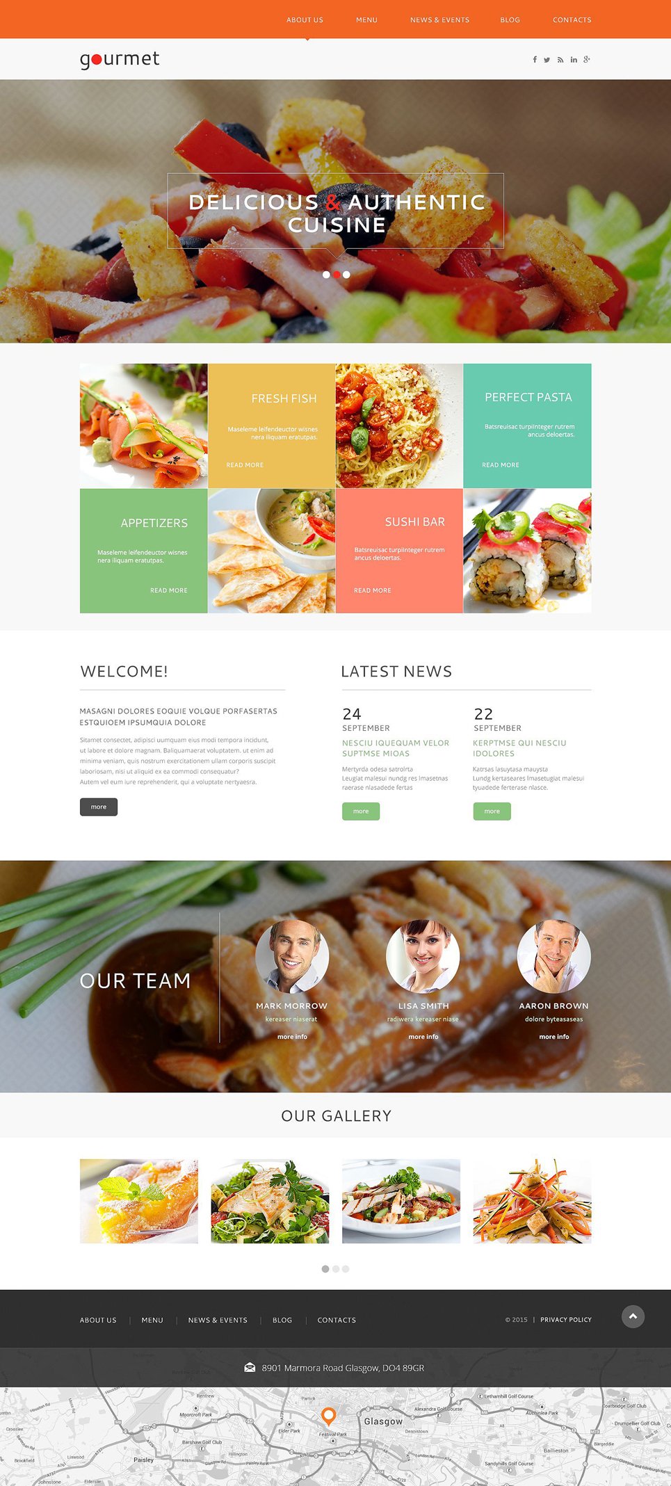 Cafe and Restaurant WordPress Theme New Screenshots BIG