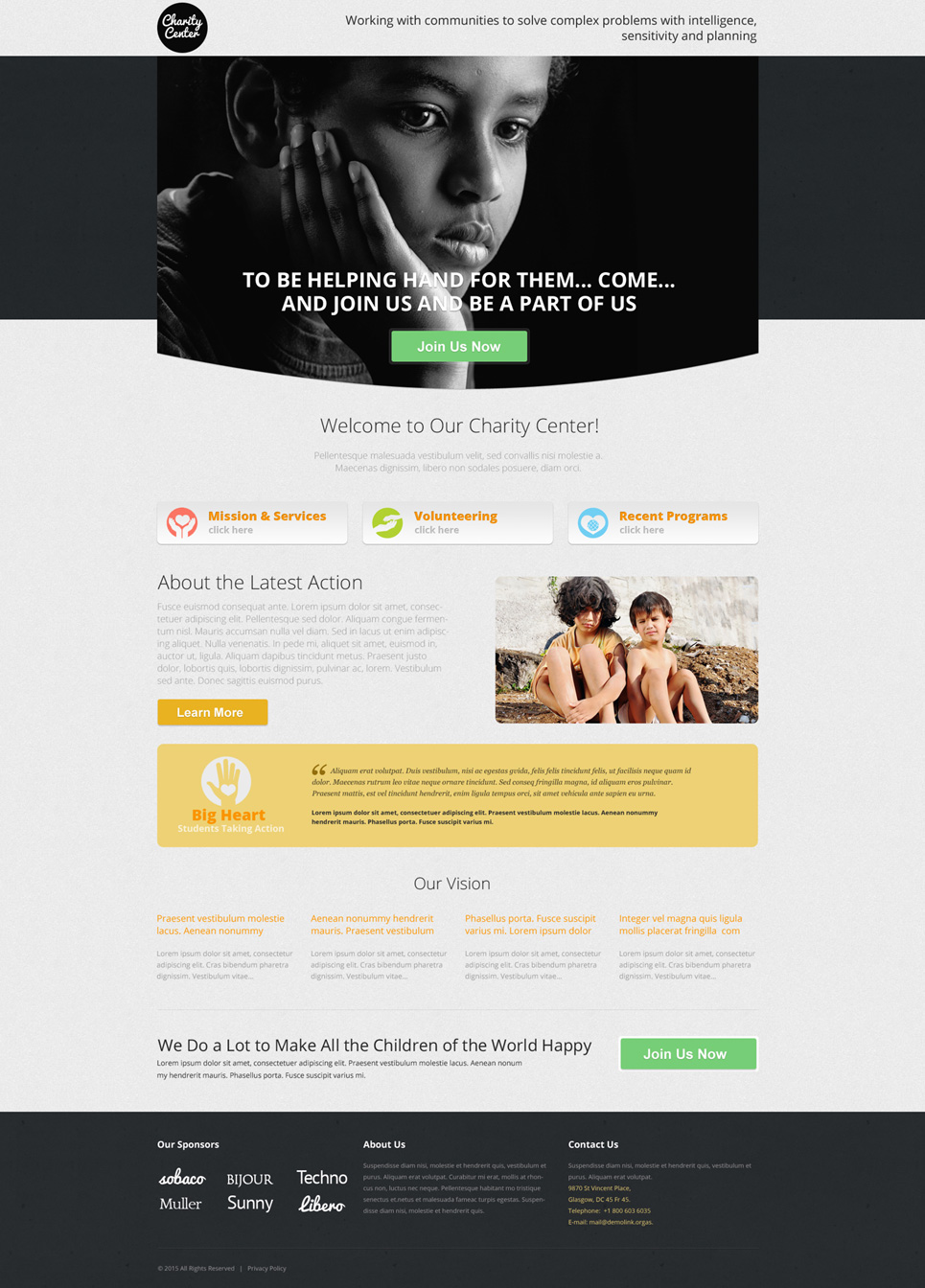 Charity Responsive Landing Page Template New Screenshots BIG