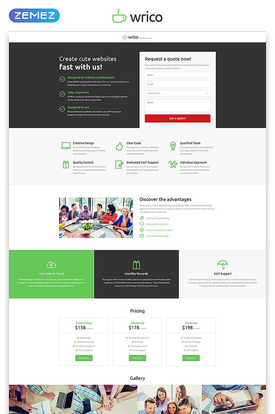 Design Studio Responsive Landing Page Template New Screenshots BIG