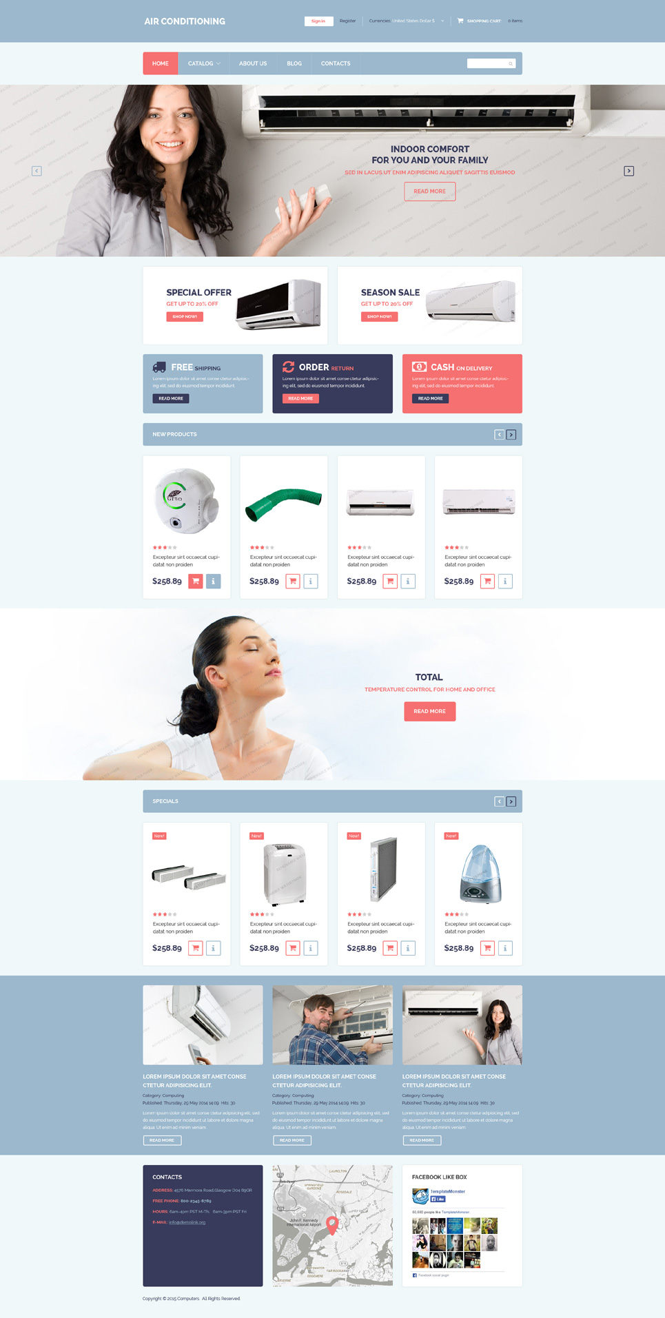 Free Air Conditioning VirtueMart Template VirtueMart Template New Screenshots BIG