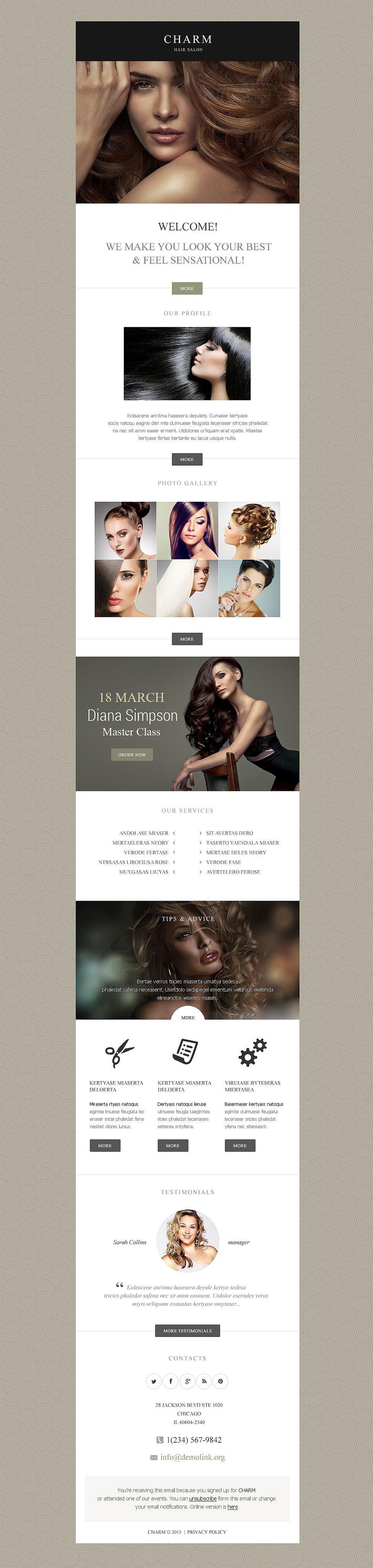 Hair Salon Responsive Newsletter Template New Screenshots BIG