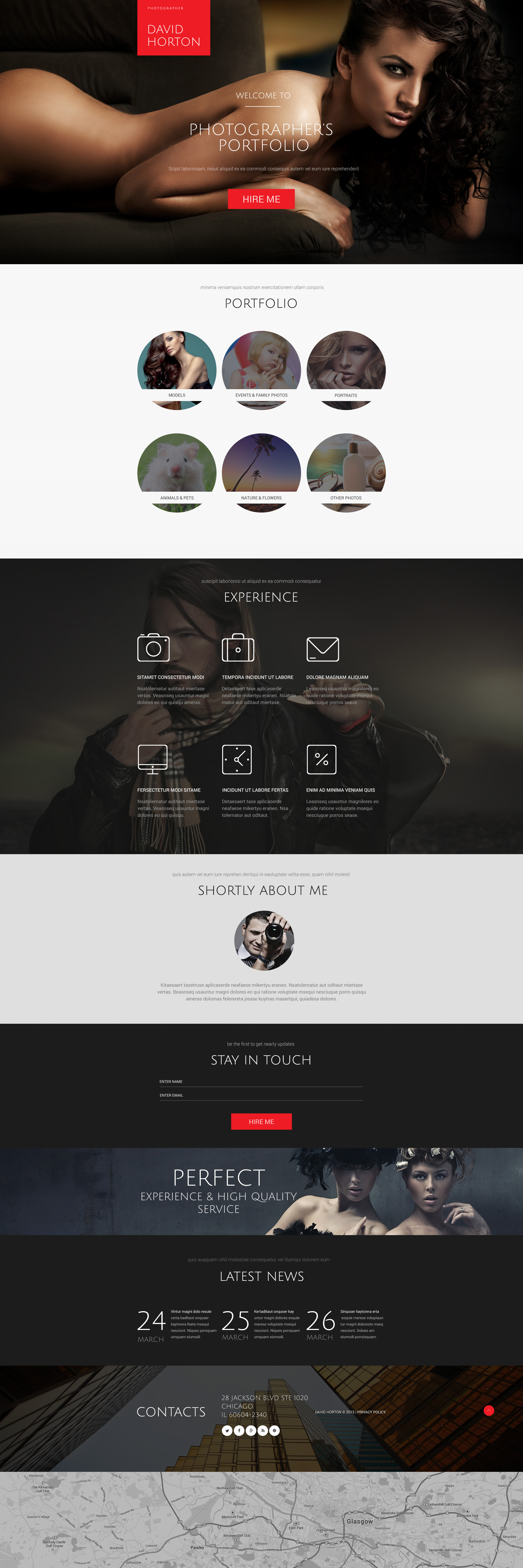 Photographer Portfolio Unbounce Template