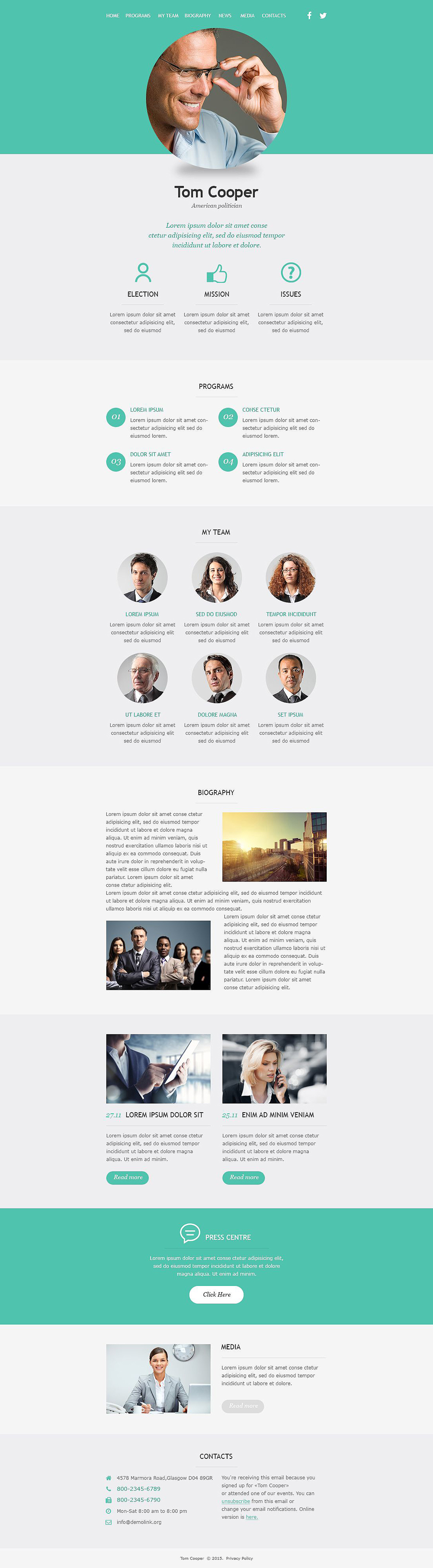 Political Candidate Responsive Newsletter Template New Screenshots BIG