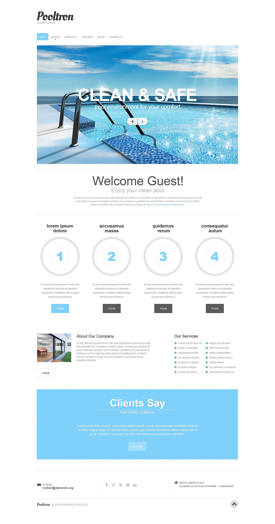 Pool Cleaning Responsive Drupal Template New Screenshots BIG