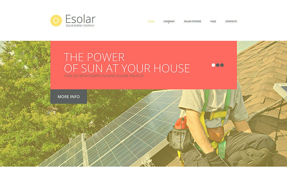 Solar Energy Website Template #53118