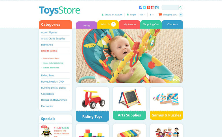 Toys Store Responsive OpenCart Theme Big Screenshot Toys Store OpenCart Template New Screenshots BIG