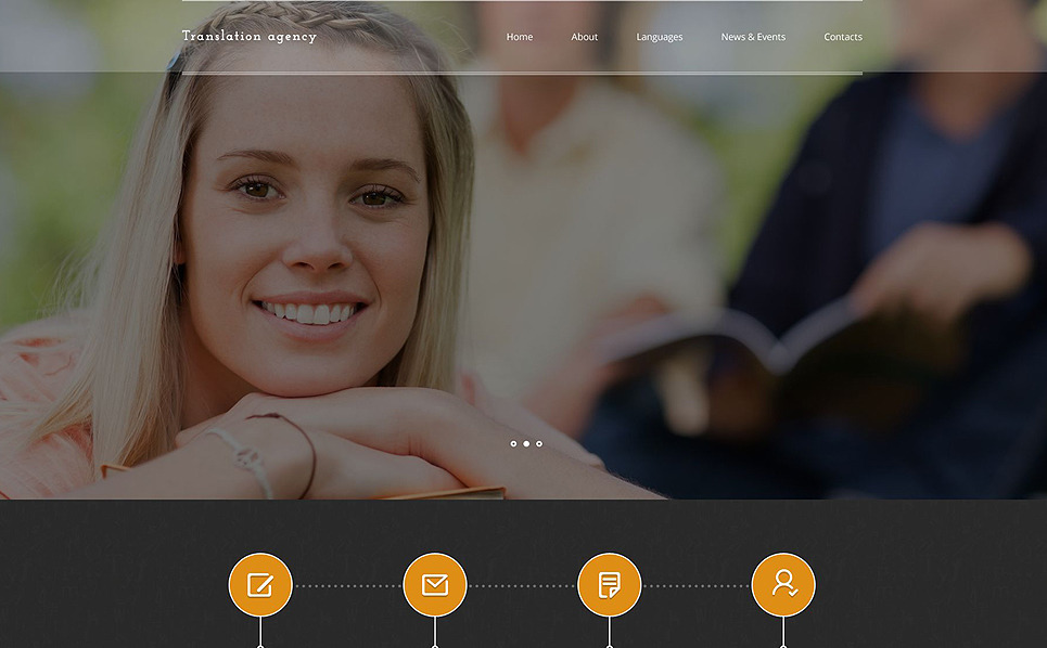Translation Bureau Responsive Website Template 53150