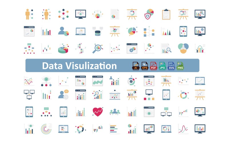 Data Visualization Vector Icons – Insightful, Modern & Multi-Style Pack Icon Set