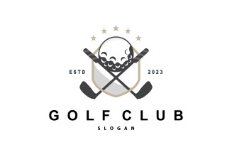 Golf Logo Ball Game Sport Club V14