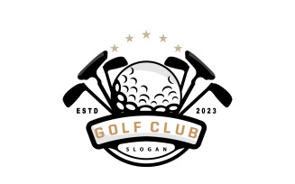 Golf Logo Ball Game Sport Club V15