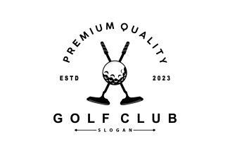 Golf Logo Ball Game Sport Club V4