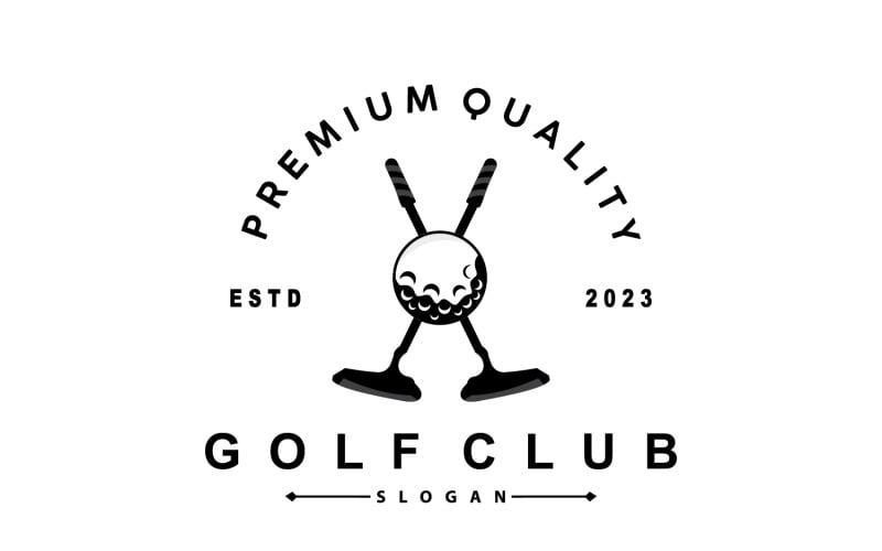 Golf Logo Ball Game Sport Club V4 Logo Template