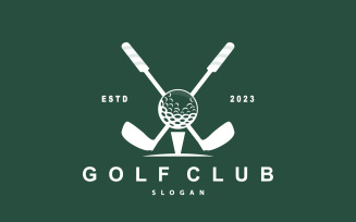 Golf Logo Ball Game Sport Club V7