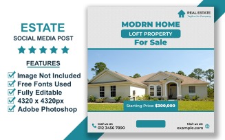 High-Impact Real Estate Social Media Banner Template for Fast Property Marketing PSD