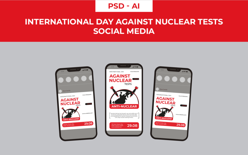 International Day Against Nuclear Tests Social Media Template