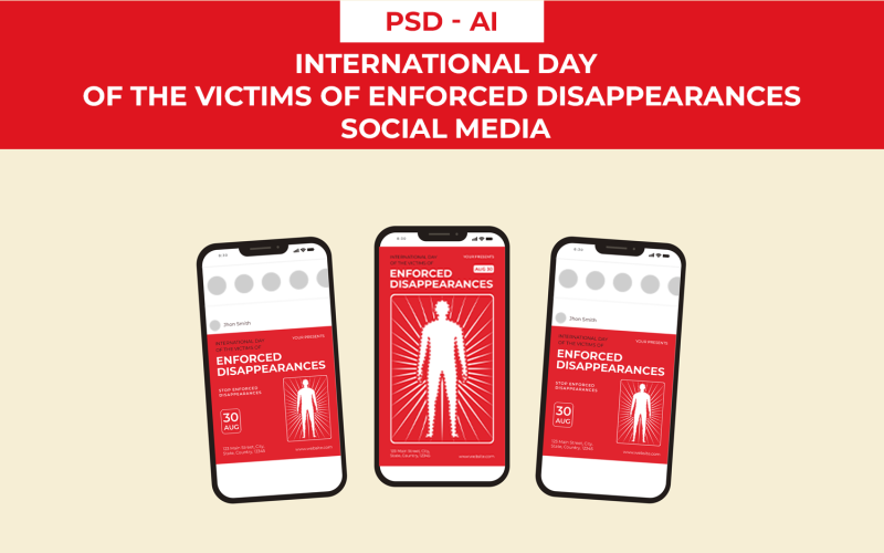 International Day of the Victims of Enforced Disappearances Social Media Template