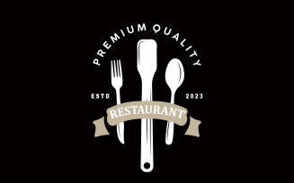 Restaurant Logo Old Typography Retro Vintage V1