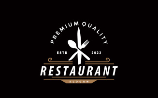 Restaurant Logo Old Typography Retro Vintage V2