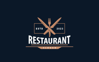 Restaurant Logo Old Typography Retro Vintage V3