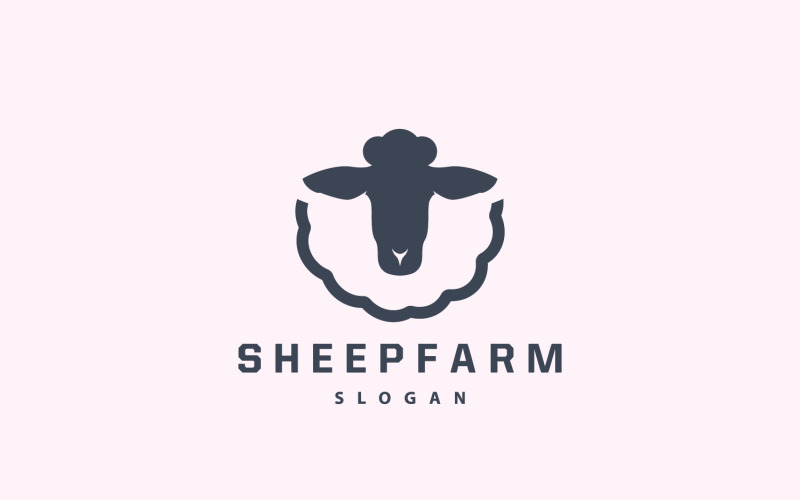 Sheep Farm Logo Design Inspiration Simple V3 Logo Template