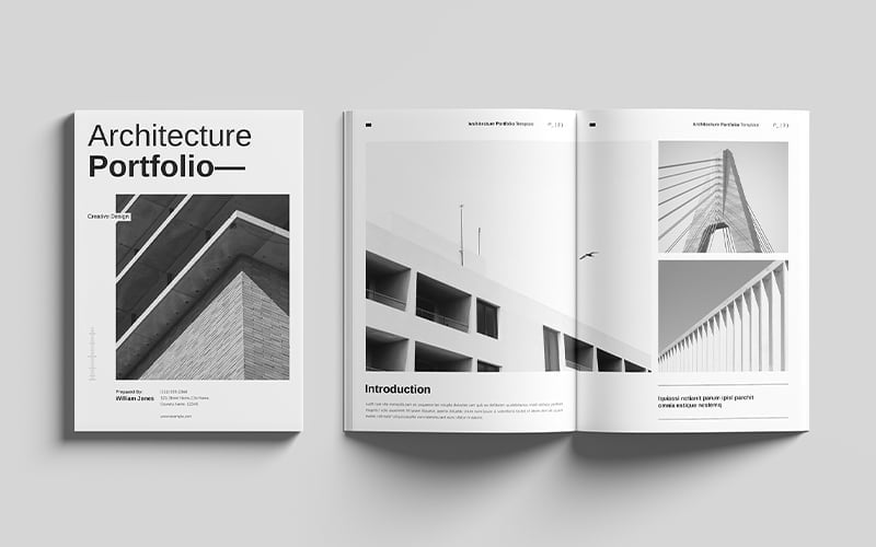 Architect Portfolio Template ( InDesign ) Magazine Template