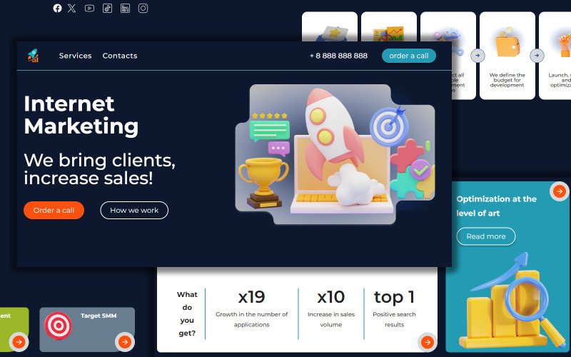 BoostElevix | SEO | Marketing | Promotion | Landing Page Template |