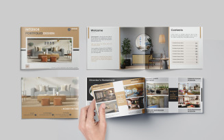 Corporate Interior Design Portfolio Landscape Template