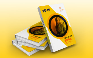 Corporate Modern Book Cover Template with yellow color